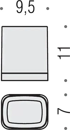 Colombo Design Time Стакан подвесной, стекло матовое, цвет хром .000 W4202-3