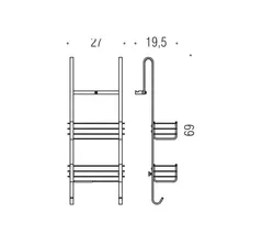 Полка для душевой кабины Colombo Design Complementi B9634