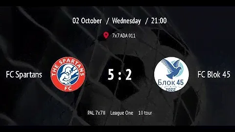 GOALS, FC Spartans : FC Blok 45