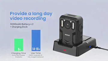 BOBLOV B4K2 128GB 4K Body Worn Camera with GPS