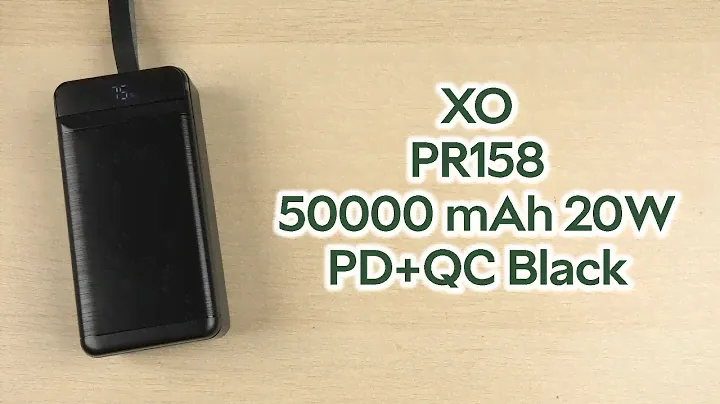 Розпаковка XO PR158 50000 mAh 20W PD+QC Black